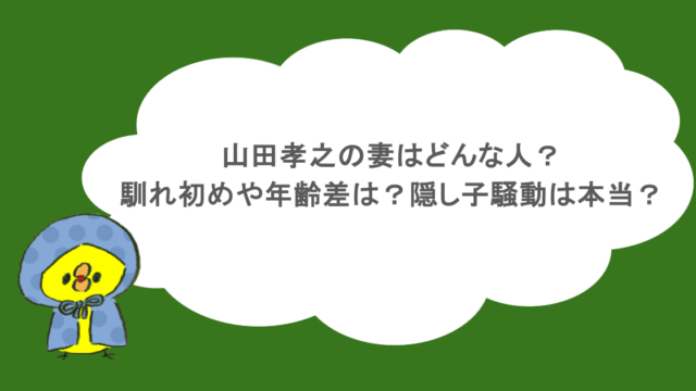 山田孝之の妻はどんな人？馴れ初めや年齢差は？隠し子騒動は本当？